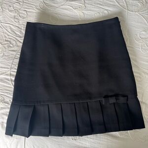 INC International Concepts Black Mini Skirt with Pleats